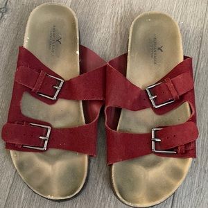 Women's American Eagle Burgandy Sandals